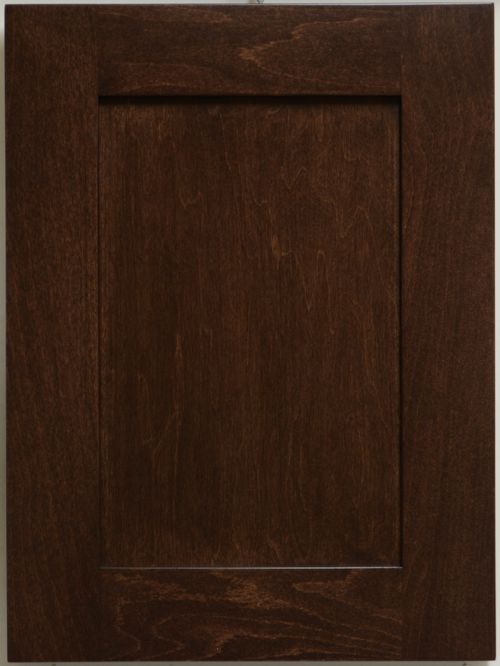 picture of door stained in Gunstock Walnut